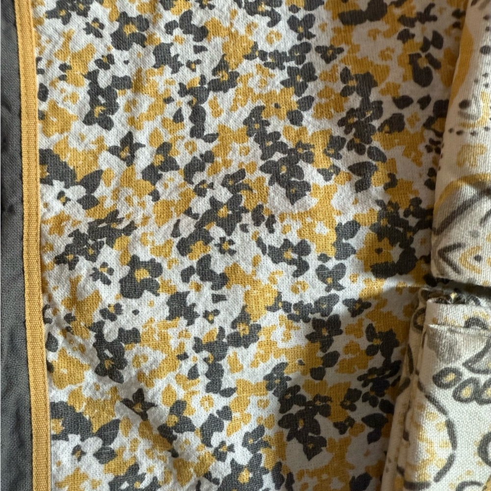 Threshold Yellow and Gray Paisley Napkins and Floral Table Runner - Picture 3 of 3